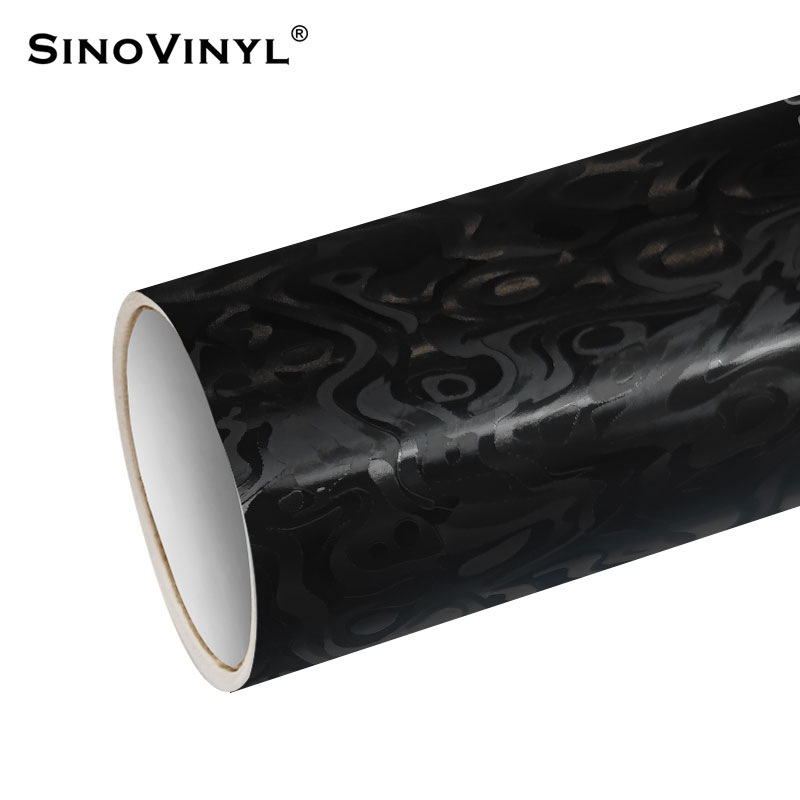 PET de alta definición galvanizado cosmic estriado de fibra de carbono espejo retrovisor decoración pegatinas de película de cambio de color de automóvil pegatinas de película de cuerpo