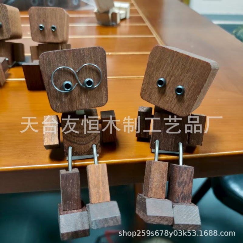 跨境Shaking Feet Wooden Doll抖腿木头人汽车装饰摆件摇腿木头人|undefined