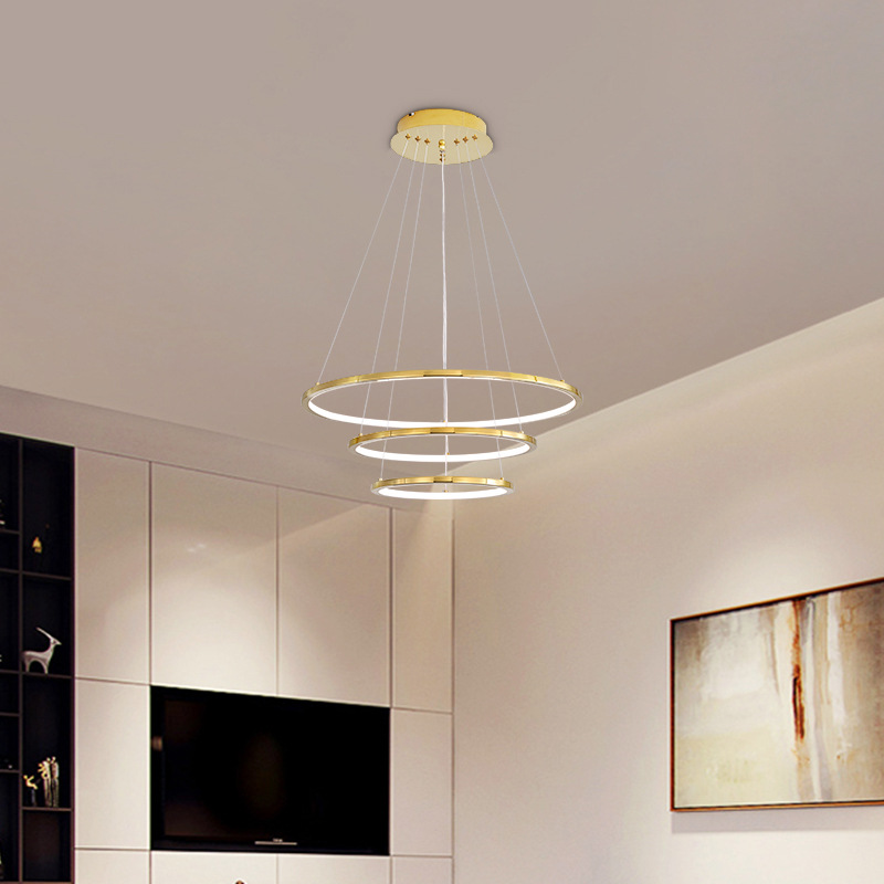 Moderno simplista nórdico dúplex lujoso hotel de lujo lujoso villa comedor de luces anillo sala de estar escalera candelabro hueco
