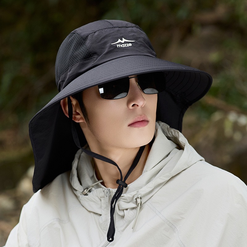 Sun Protection Fisherman Hat, New Style, Small Face-Friendly, Summer Outdoor Travel Sun Hat, Anti-Uv, Korean Style Large Brim Sun Hat