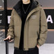 2023 Winter trendy men's down jacket hooded casual thickened warm handsome fashion Men's Youth winter coat