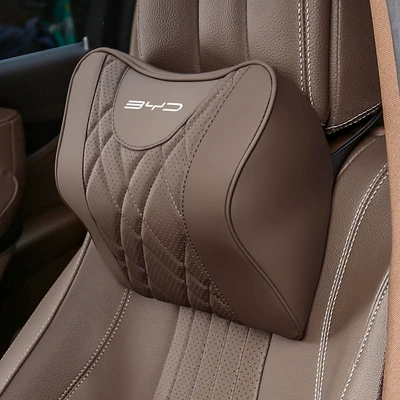 Byd Han Headrest and Lumbar Support, Tang Dmi Memory Foam Seat Cushion Pro, Song Max, Qin Plus/E3E2E9 Lumbar Support Interior Accessories (Headrest) - byd-1-headrest-kirin-brown