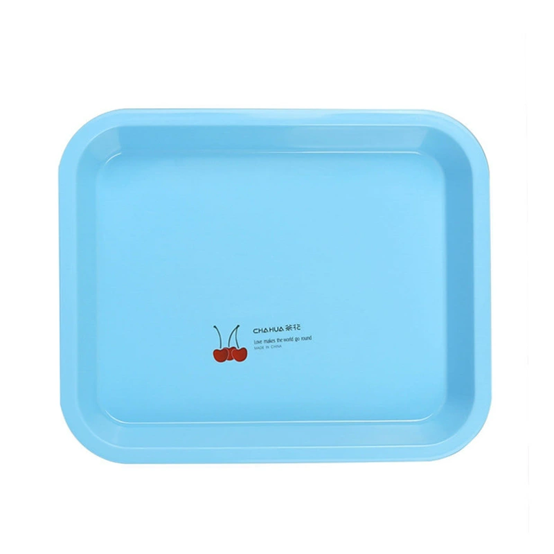 Rectangular tableware with glass, fruit tea, plastic tea cup, simple and elegant design