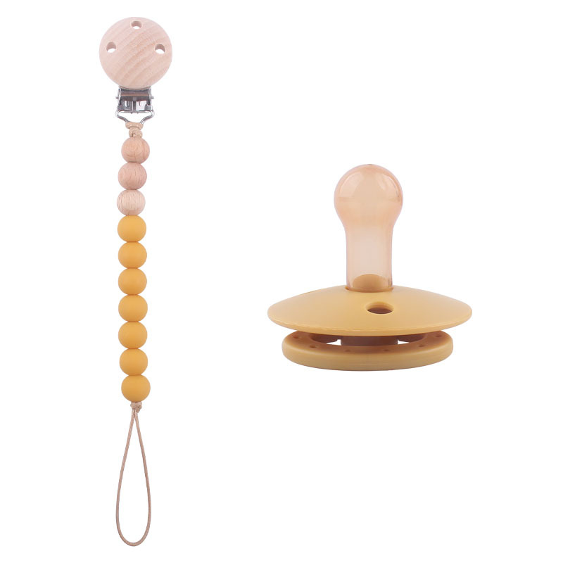 Nuevo bebé Haya clip anti-gota cadena calmante bebé silicona pezón mordedura pegamento molar pezón cadena traje