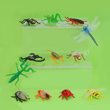 實心仿真塑膠昆蟲動物模型玩具 螳螂蠍子蜜蜂兒童寶寶認知教具