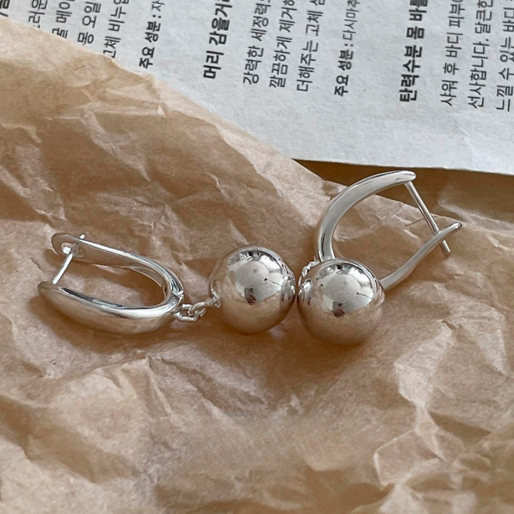 Earrings from pearl, small design ear clips, silver 925 sample