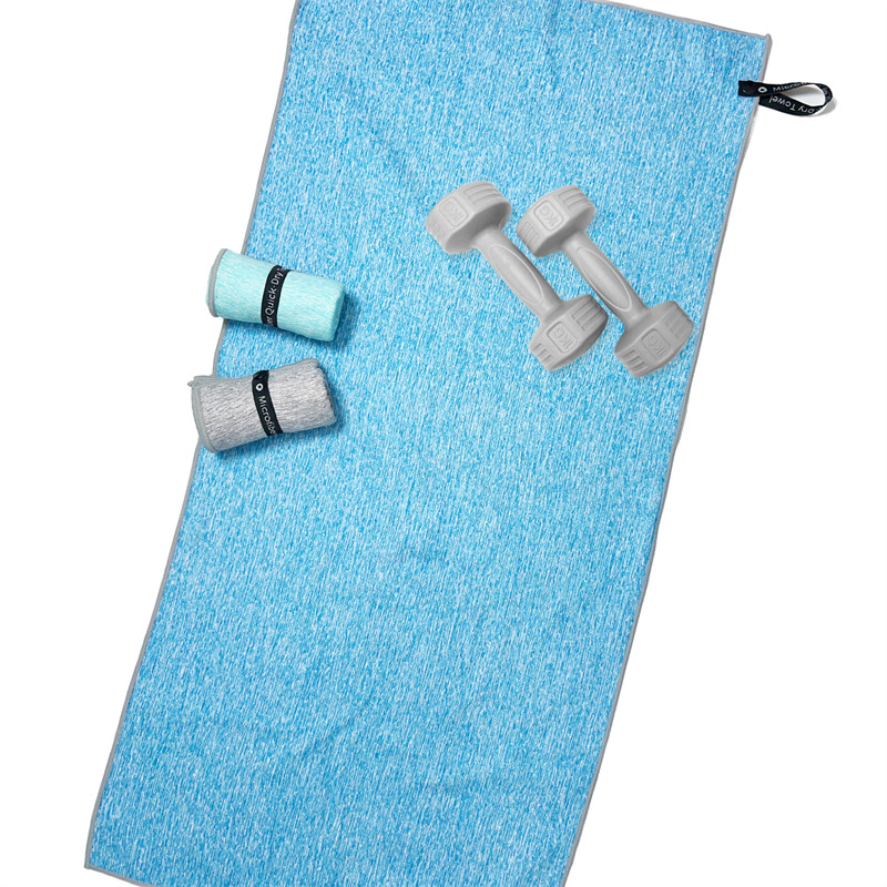 Serviette de sport double face en microfibre cationique à séchage rapide pour essuyer la transpiration en extérieur_voghion.com