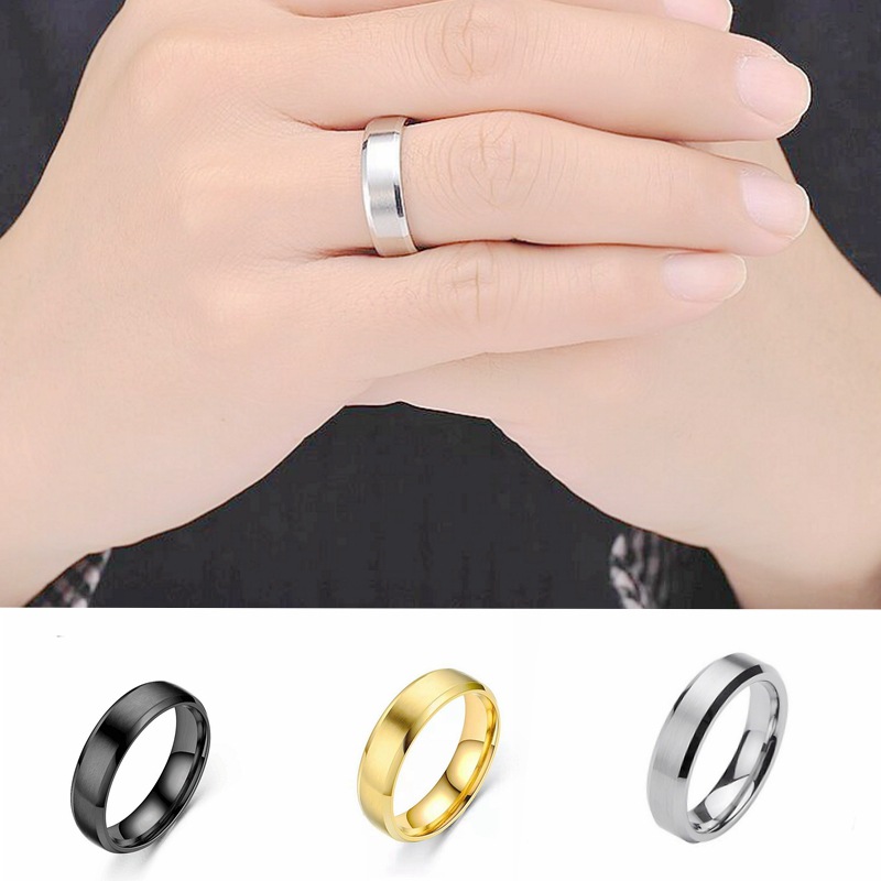 5g Weight Rings Classification 1 Piece Quantity Daily Occasion Titanium Steel Material Circle Pattern Unisex Gender Plating Design Simple Style Style Simple Style Titanium Steel Circle 1
