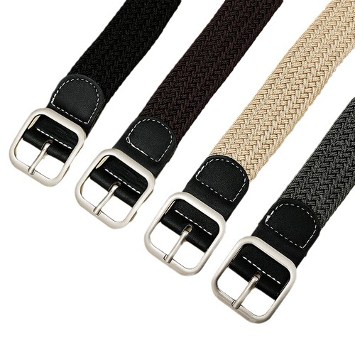 Convenient and Simple Lazy Man's No-Hole Elastic Belt Casual Belt for Men and Women, Students, Woven Pants Belt, Korean Style New