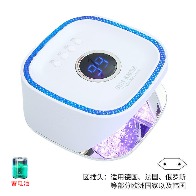 Lámpara de manicura reflectante lámpara de cristal lámpara de manicura de perlas 48W luz de fototerapia de alta potencia pegamento de manica UV + LED