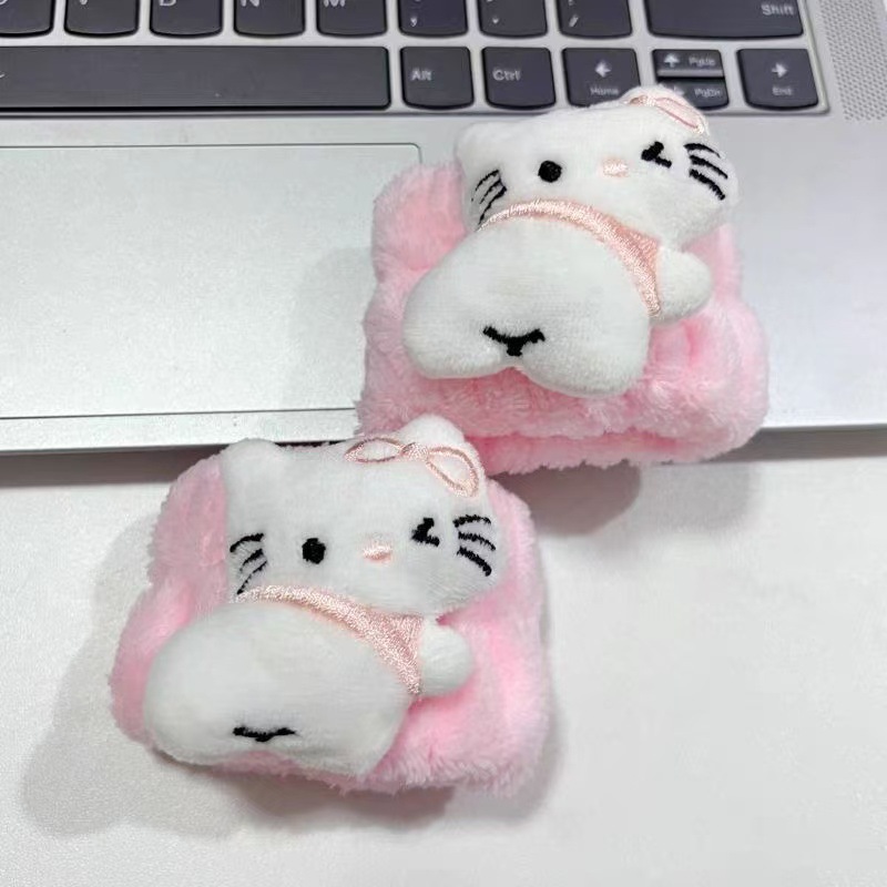 핑크색 뒤돌아보는 KT 고양이 인형 [1개]