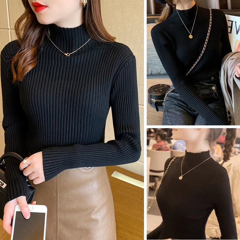 만능 이너웨어 - 고품질 레귤러 프리사이즈 하프 터틀넥