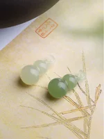 Натуральный Hutian Jade High Bingshui Зеленая тыква Fulu кулон diy Аксессуары для игры в бусы Подлинная верность
