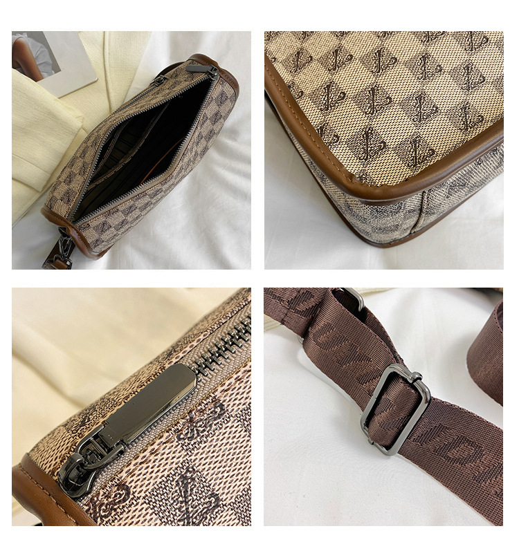 Netizen Women's 2024 New Popular Fashion Print Crossbody Small Square Versatile Broadband Shoulder Pea Bag_voghion.com