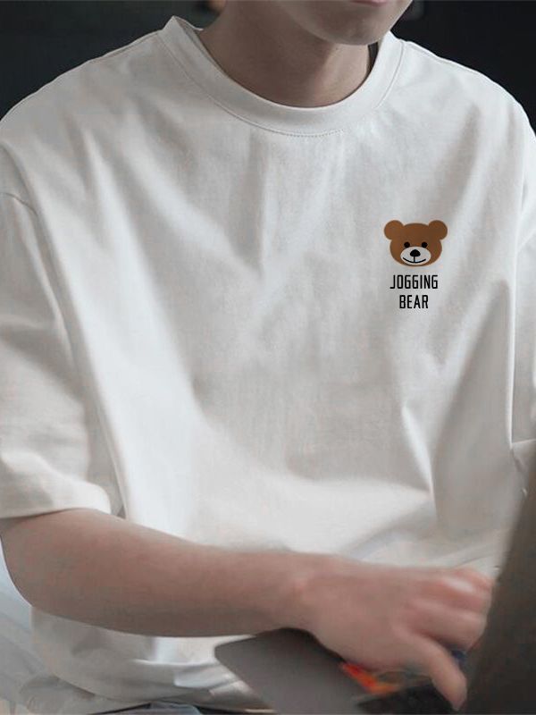 Hong Kong estilo camiseta de las mujeres de manga corta blanco impreso verano cuello redondo ropa superior de manga corta Camiseta de moda todos a juego hombres guapos
