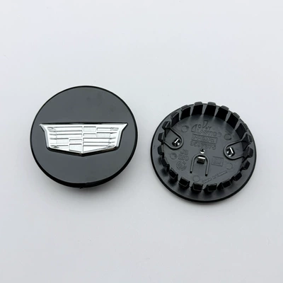 Suitable for Cadillac Hub Cap Car logo - one-convex-black-background-silver-label-67mm
