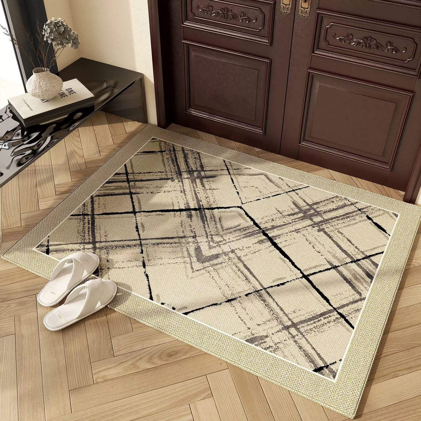 美式入户门地毯进门防滑地垫家用玄关除尘脚垫大门口防滑耐脏垫子