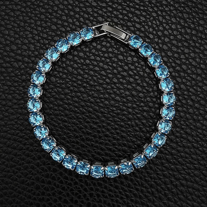 Hip Hop Tennis Armband Handstück Mehrfarbiges Zirkon Armband Damen Volldiamant Nicht verblassend S5787_voghion.com