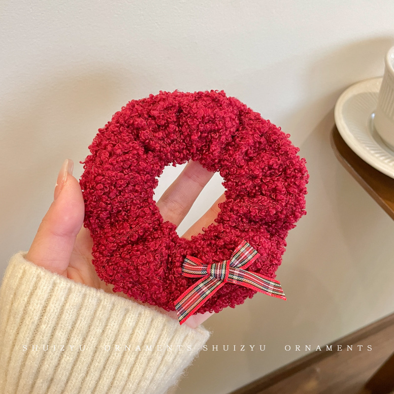 Encaje retro francés, diadema de intestino grueso, mujer 2025, nuevo estilo, cuerda para el cabello, banda de goma, lazo, dulce cuerda para el cabello, accesorios para el cabello