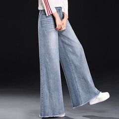 阔腿潮流宽松高腰显瘦百搭牛仔裤子女长裤新款2025春秋直筒拖地裤