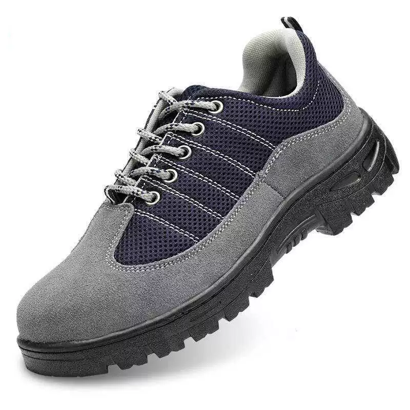 Обувь для охраны труда мужская с защитой от ударов и проколов летняя удобная кожаная непромокаемая износостойкая защитная обувь для защиты работы на строительной площадке