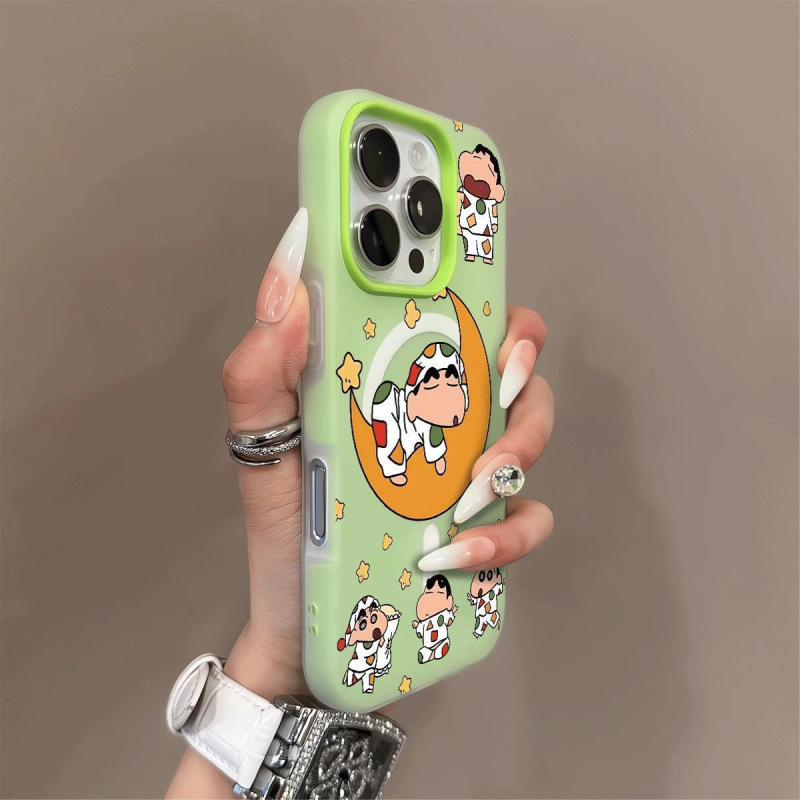 磁気ゼリー 2-in-1 携帯電話ケース クレヨンしんちゃん Apple 17promax 強力な磁気携帯電話ケース ファッショントレンド|undefined