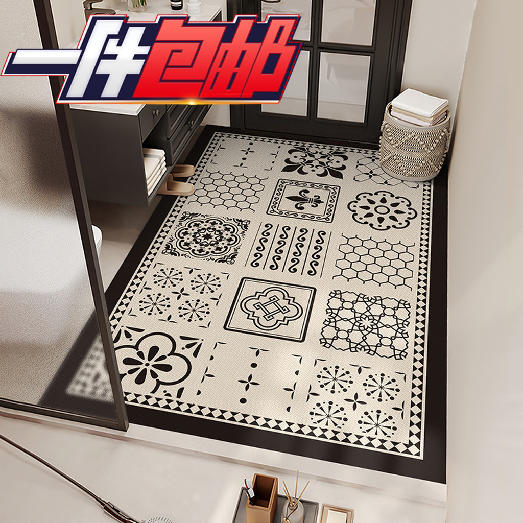 Modern and Simple Household Water-Absorbent and Quick-Drying Bathroom Floor Mat Diatom Mud Floor Mat Bathroom Door Is Stain-Resistant and Easy to Care for