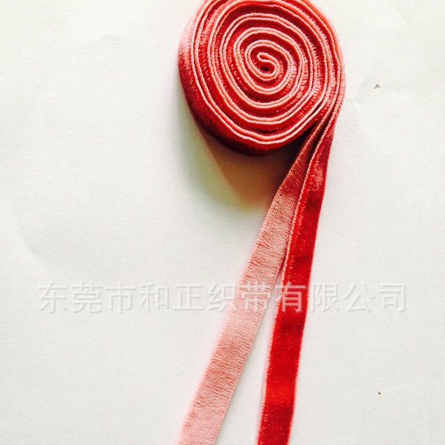 丝绒松紧带 植绒弹力带 弹性丝绒带 厂家供应 绒面松紧带规格可定