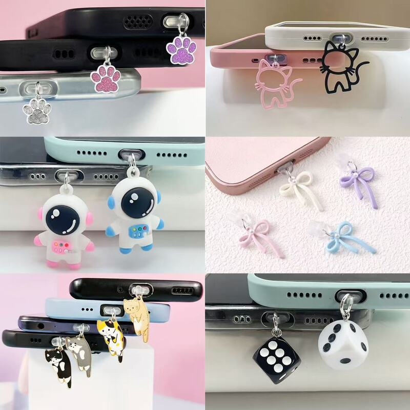 Suitable for Apple Dust Plug Mobile Phone Charging Port type-c Dust Plug Headset Pendant Dust Rubber Plug Creative Decorative Hole