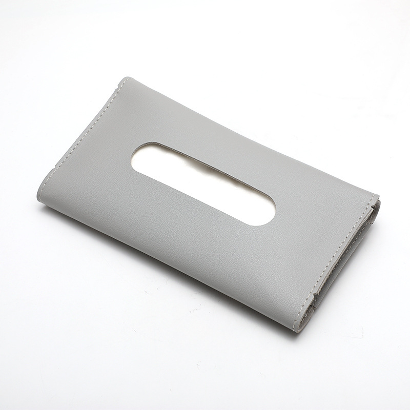 Coche parasol tejido bolsa cuero coche parasol tejido cubierta coche apoyabrazos caja de pañuelos caja de dibujos animados