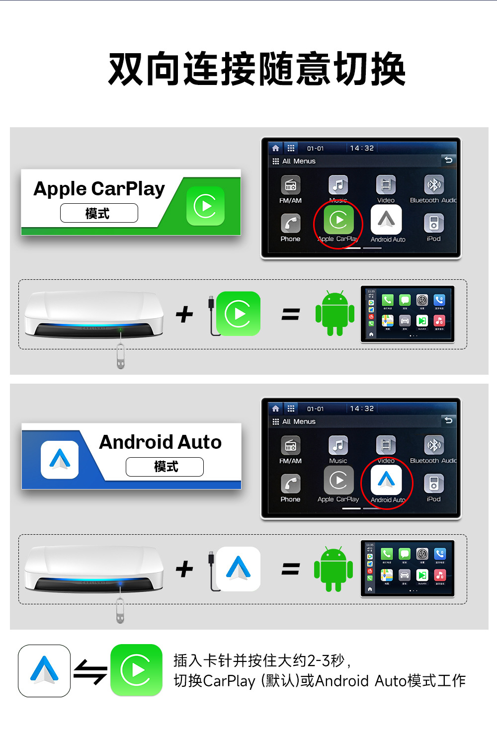 Cross-Border Original Car Sdm660 Wireless Carplay Adapter HDMI Car-Machine Interconnection Car Android Box in Stock