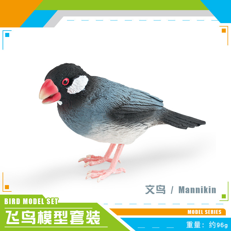 Simulación transfronteriza de aves modelo animal de pájaros flamencos, gorriones, papillones, juguetes de decoración estática