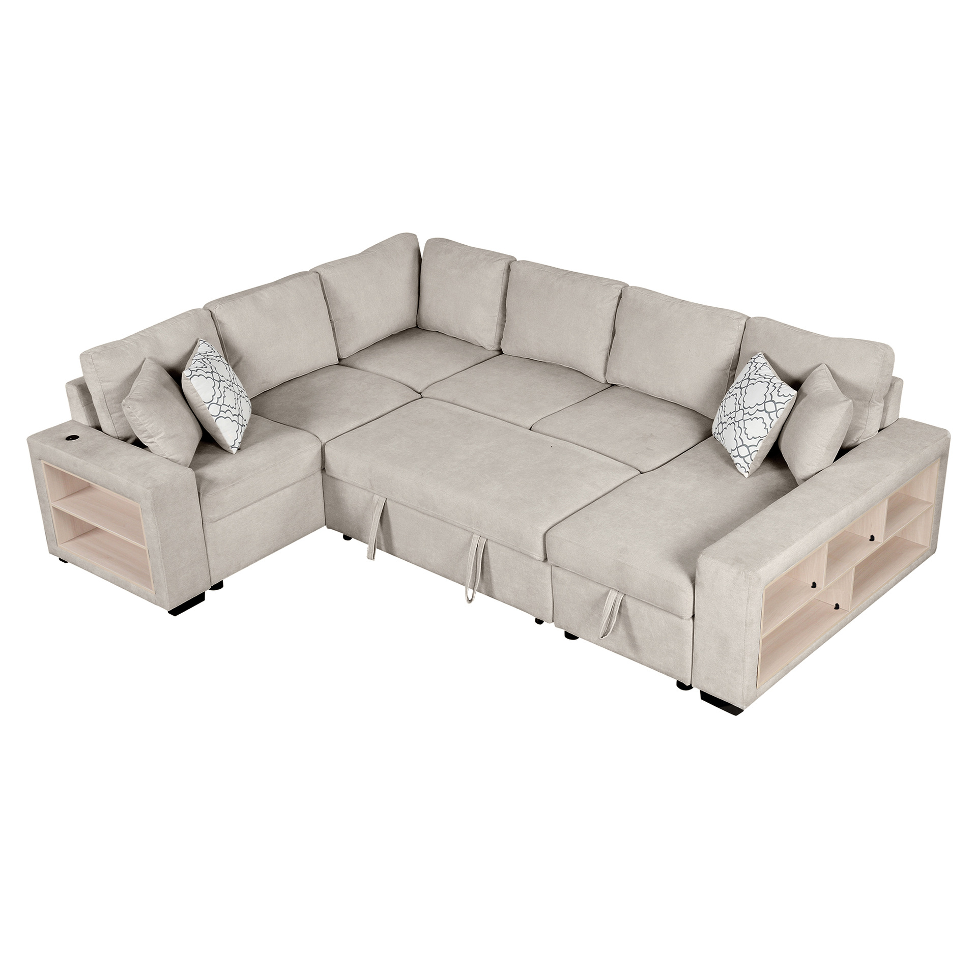 Mini sala de estar estilo italiano simple muebles combinados módulo cuadrado sofá de tela de ocio