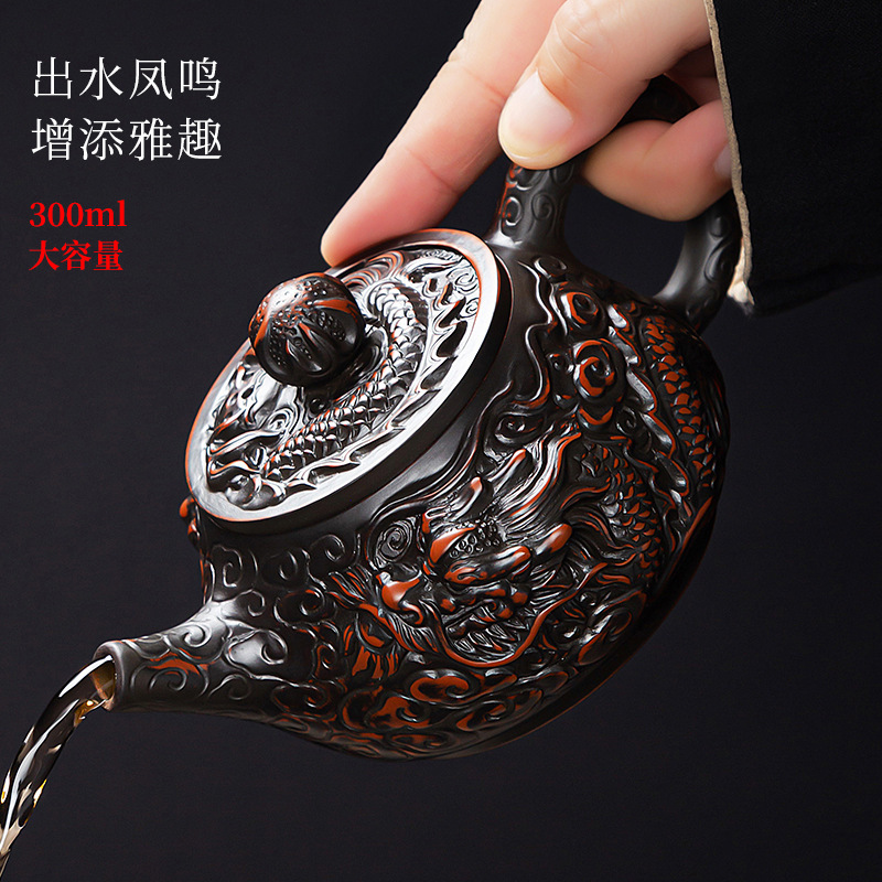高端紫陶功夫茶具套装家用盖碗泡茶壶茶杯专用2025新款办公室送礼|undefined