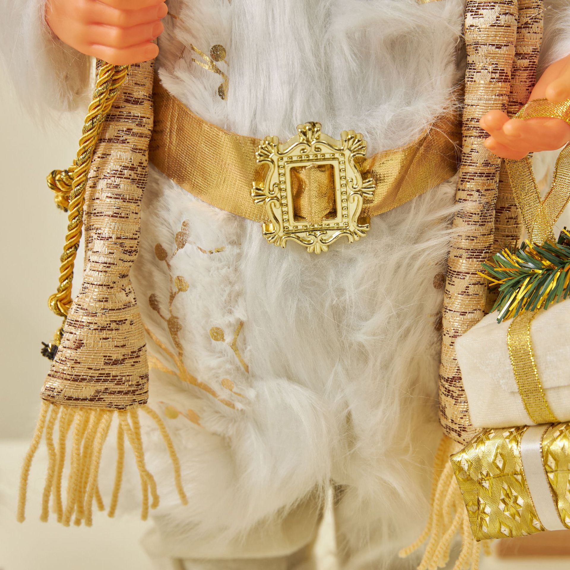 Golden Santa Claus decoración 30/45/60cm Navidad muñeca ventana decoración del hogar creativo nuevo transfronterizo