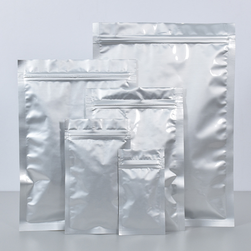 现货纯铝箔自封袋 咖啡封口袋平底铝箔食品包装袋 零食密封袋批发