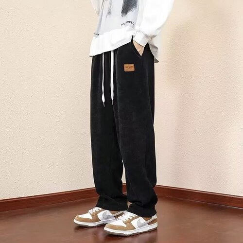 Autumn/Winter Bestselling Men's Corduroy Straight Leg Casual Pants Trendy Versatile Straight Leg Hong Kong Style Wide Leg Pants Drawstring Men's Long Pants