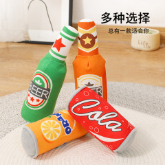 Amazon Plush Talking Toy Beer Bottle Coke Toy Pet Dog Durable Chewable Tooth Grinding Toy