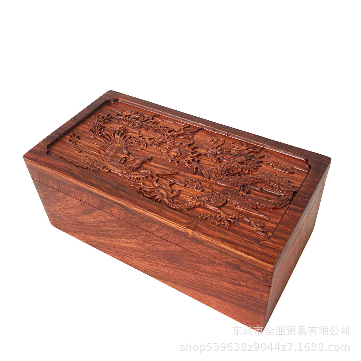 越南木质盒龙凤首饰盒红木花梨木珠宝收纳盒雕花首饰盒实木项链盒