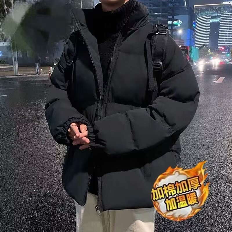 棉衣男士冬季加厚棉袄外套潮流宽松立领加厚保暖面包夹克棉服男