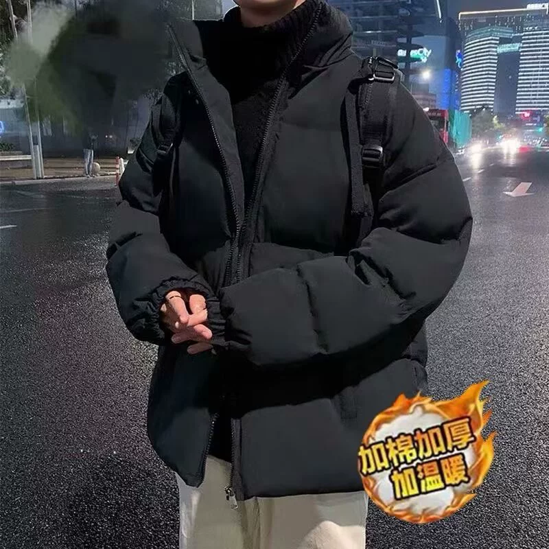 Хлопчатобумажная одежда для мужчин зимняя толстая хлопковая куртка модная свободная стоячий воротник толстый теплый хлеб куртка хлопчатобумажная одежда для мужчин