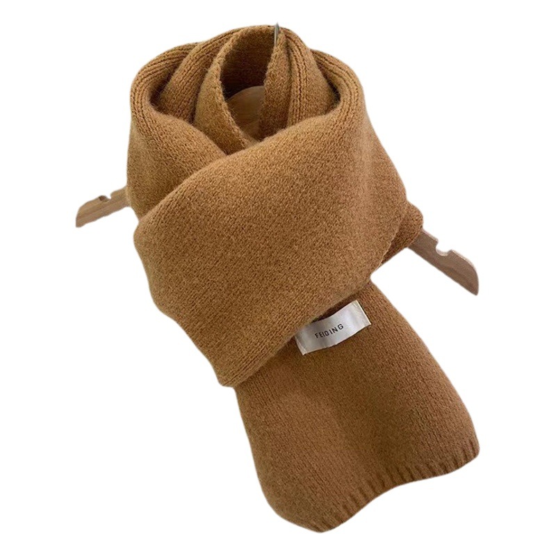 新型保温厚い毛糸ニットの格子が首を囲む赤いマフラーの女性の百合のマフラーの女性のネットの赤い無地の囲み