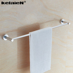 Hole Punching Space Aluminum Single Rod Bathroom Towel Rack and Towel Bar Extension Kitchen Bathroom Hook with Cloth Towel Rod
