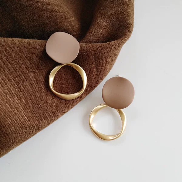Khaki Earrings for Women, Versatile and Stylish, Everyday Wear Earrings, Niche Earrings, Wholesale in Stock