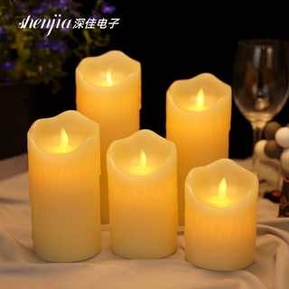 电子蜡烛灯生日婚礼遥控发光石蜡派对装饰充电仿真蜡烛火焰圣诞