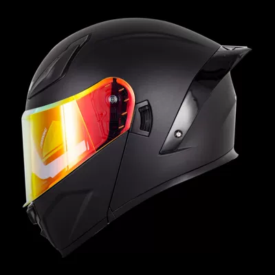 Cross-Border Exclusive Supply of New: Motosiklet kaskı (dəbilqə) - matt-black-dressed-in-transparent-revo-red-s