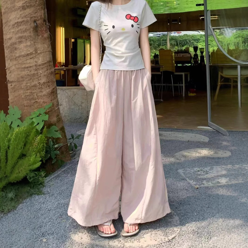 American Casual Lantern Balloon Pants Women's Summer Thin 2025 New Loose Slim Pants Sport Pants