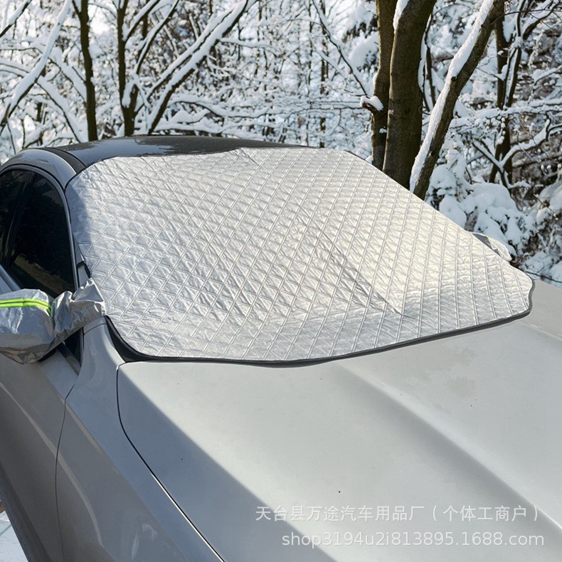 Factory Direct Sales Car Snow Cover Winter Printed Logo Heat Insulation Snow Shield Car Cover Roof Protection Against Cold and Snow