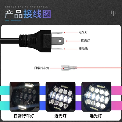 Motorcycle headlights, headlights 75W with lens for motorcycle