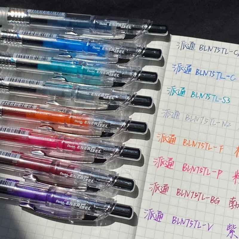 日本ぺんてる 透明ロッド BLN75TL ゲルペン カラーリフィル 学生用 オフィス サインペン|undefined